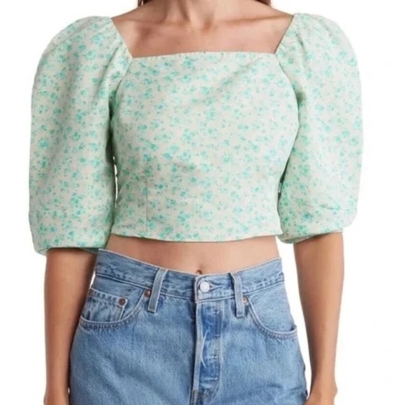 Levi's Tops - NWT Levi’s The Statement Blouse Mint Cream Top In Sz (XS) & Sz(M)